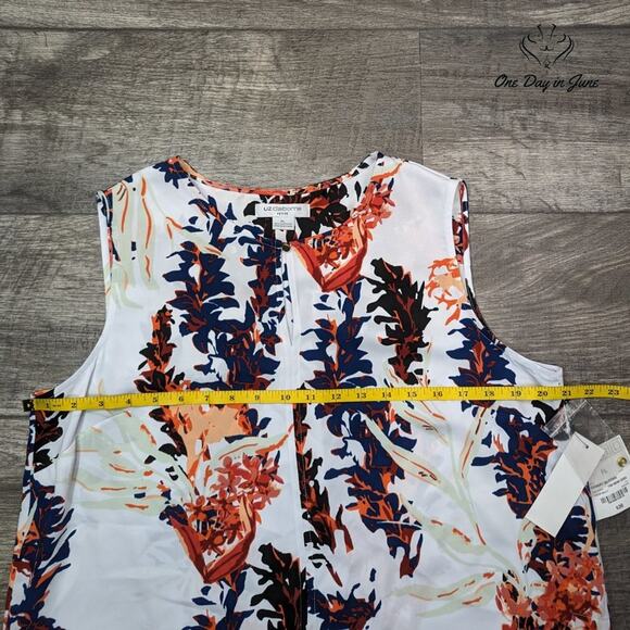 Liz Claiborne Petite Sleeveless Floral Top Size PL - Picture 3 of 5